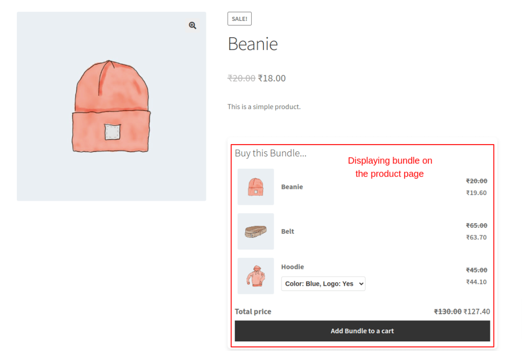 Displaying product kit in WooCommerce