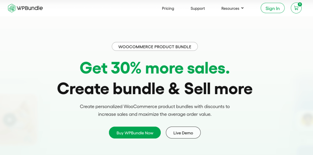 homepage of WPBundle, a WooCommerce Black Friday Plugin