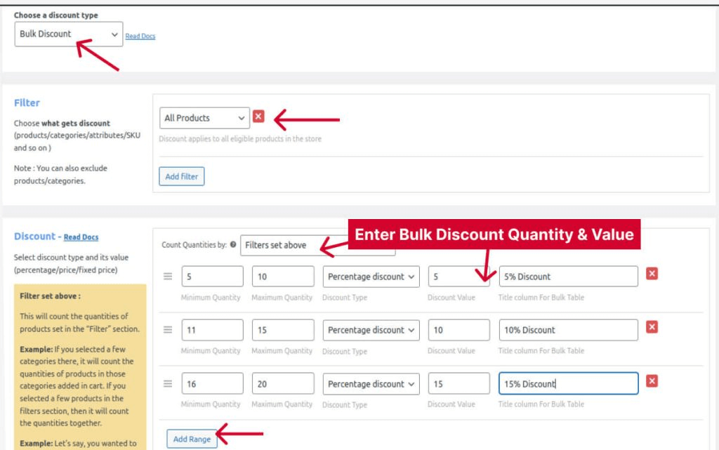 Creating price tiers based on product count

