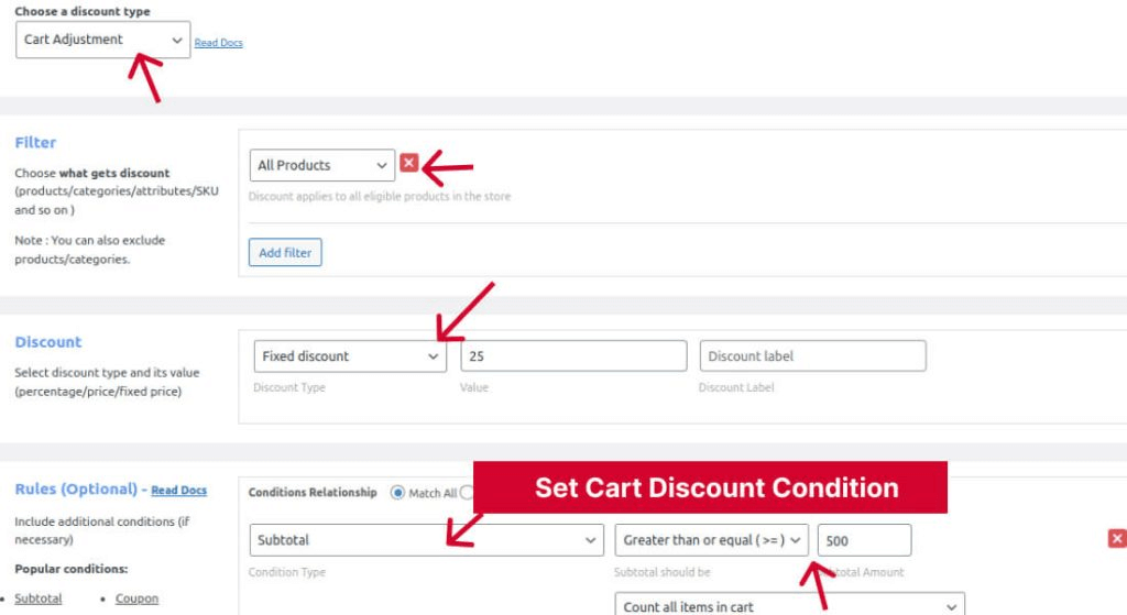 Offering deals based on cart total