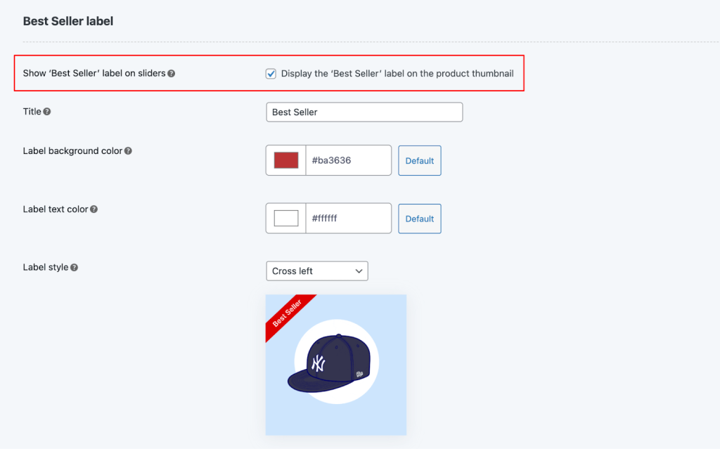 Add Best-Seller Labels