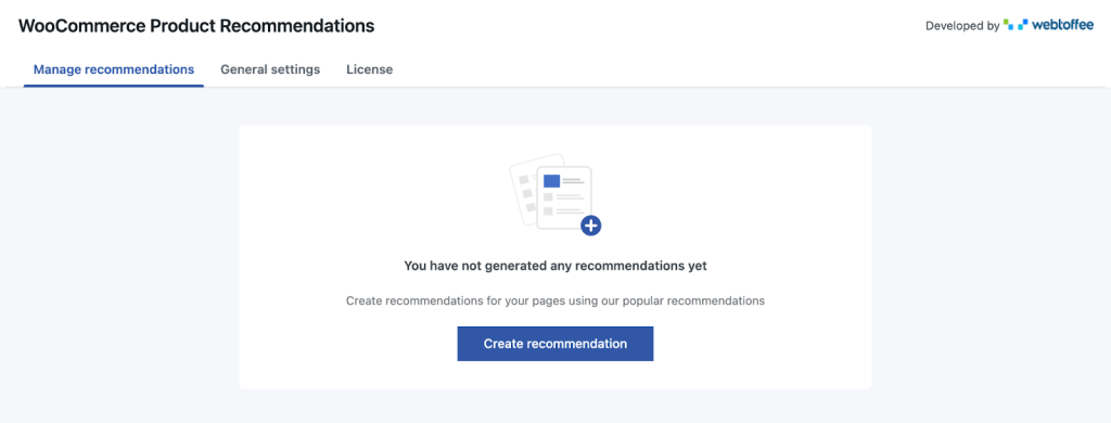 Create Recommendation Widget